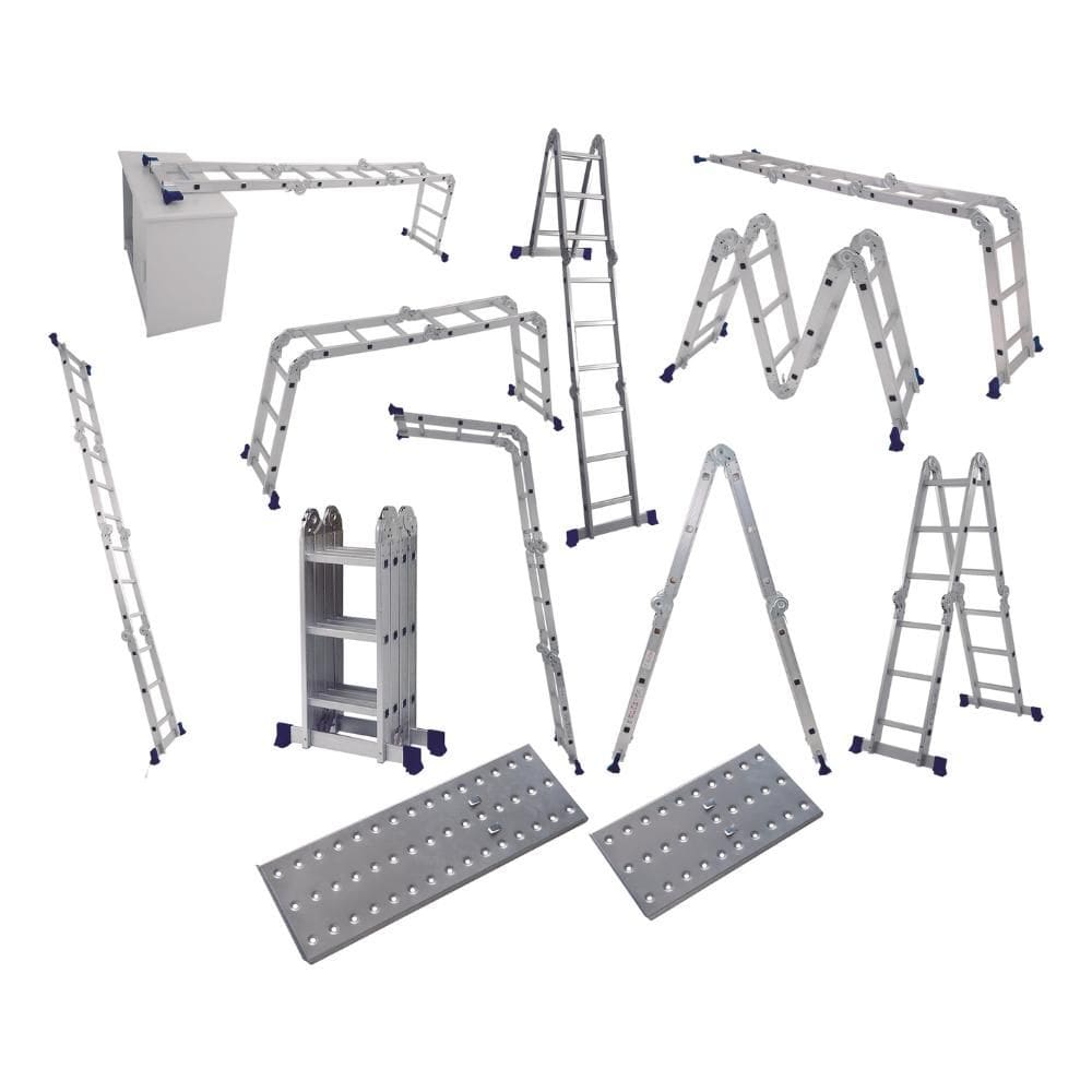 Escada Articulada 4x3 com Plataforma em Alumínio Mor