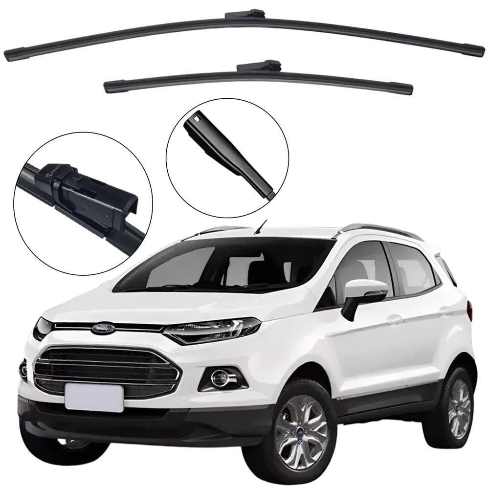 Kit Palheta Dianteira Ecosport 2013 a 2017 Limpador de Parabrisa de Silicone