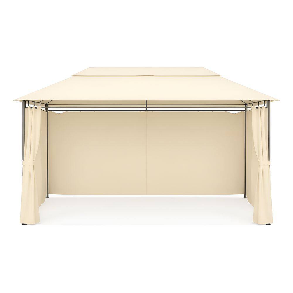 Gazebo Com Cortinas Em Poliester 4x3m Brazil Home Living Bege Iii