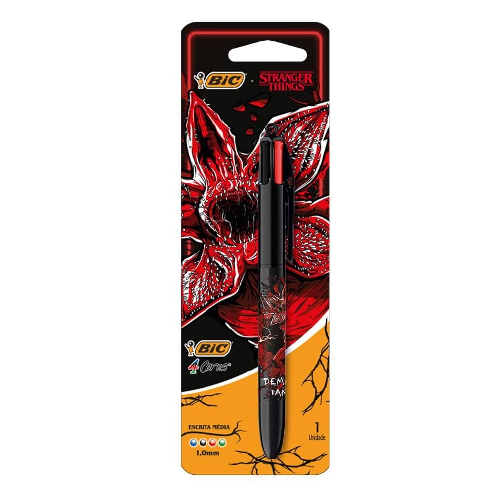 Caneta esferográfica 1.0 Stranger Things Demogorgon Bic