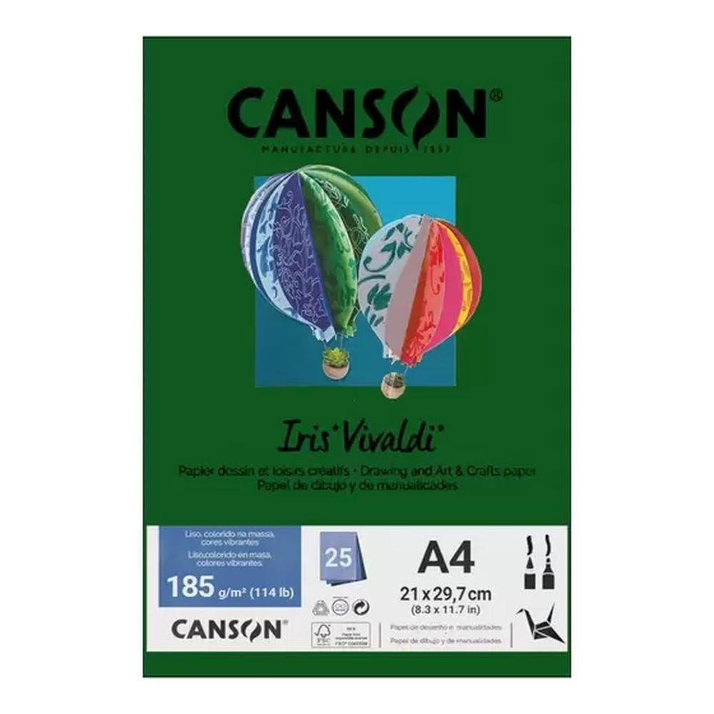 Papel de desenho Iris Vivaldic A4 Verde 25 FLS - Canson