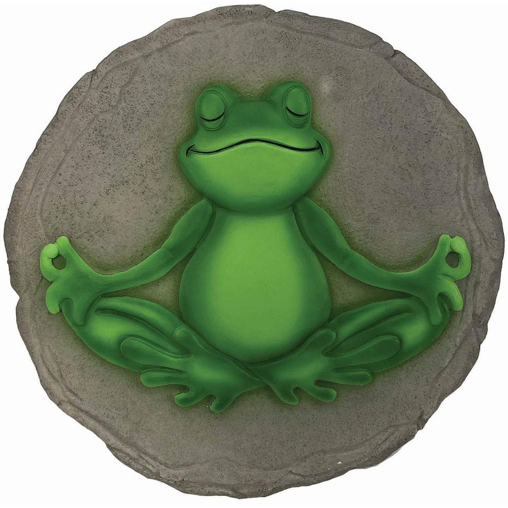 Piedra decorativa de jardín Spoontiques rana de yoga