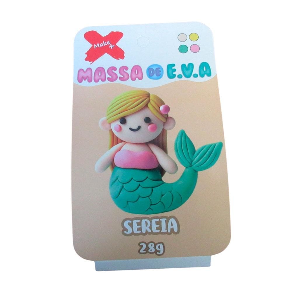 Massa de EVA em pote 28g 4 cores Sereia - Gatte