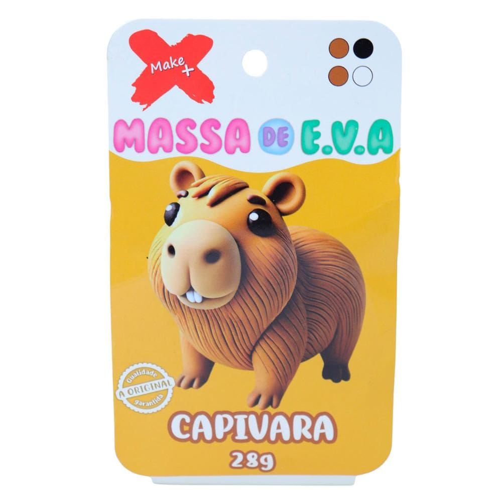 Massa de EVA em pote 28g 4 cores Capivara - Gatte