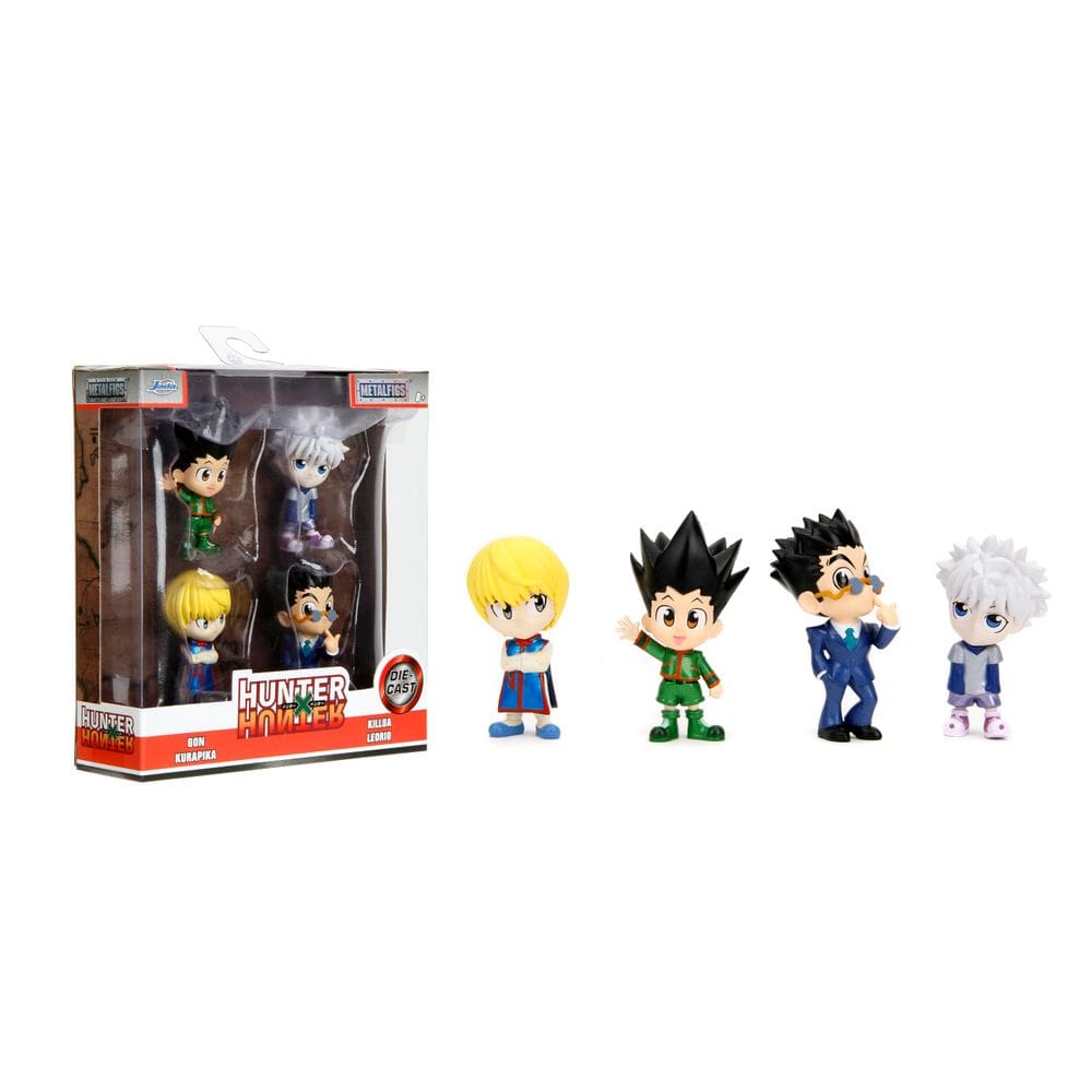 Bonecos colecionáveis Jada Hunter x Hunter Metalfigs 2.5, pacote com 4