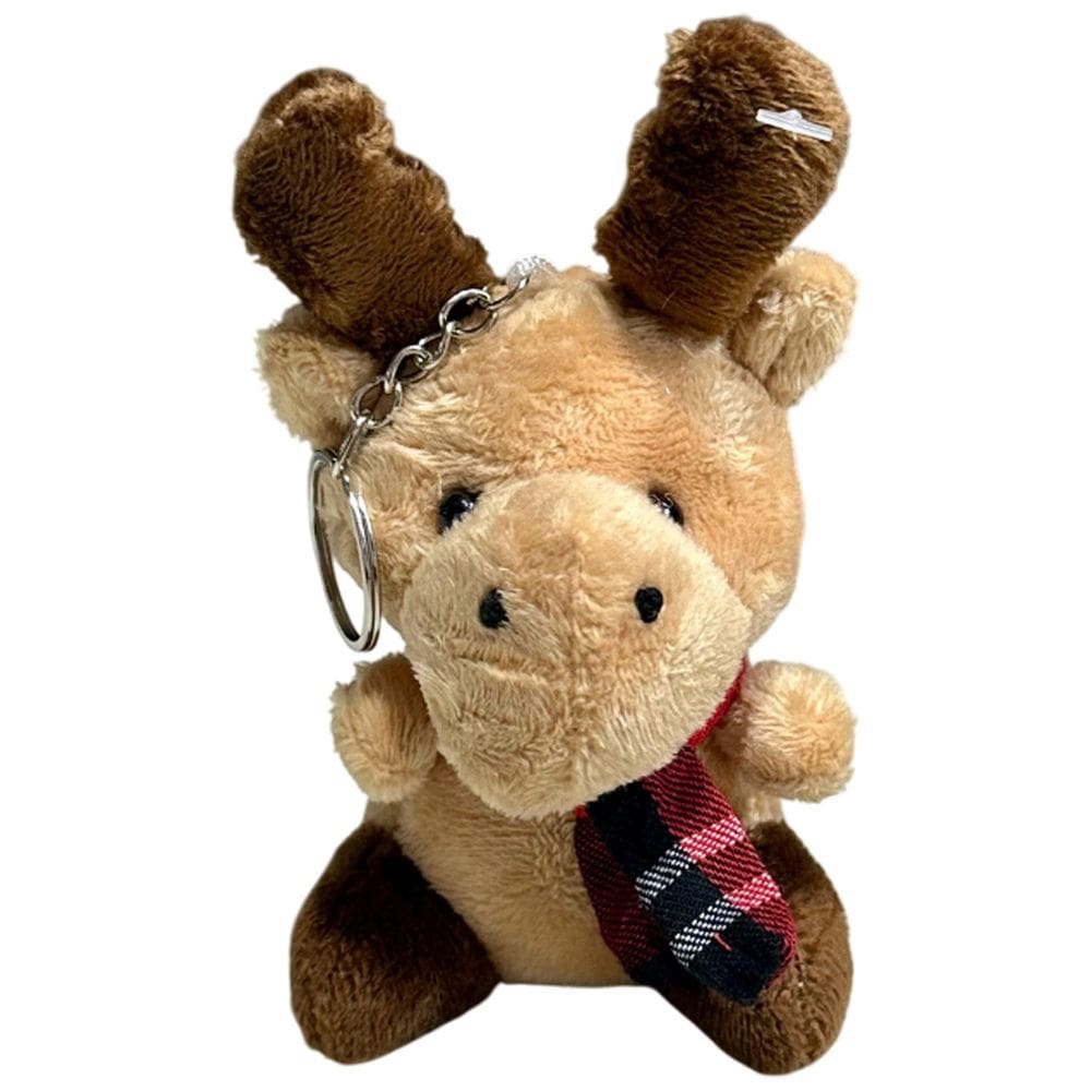 Chaveiro Pelucia Cervo Cachecol Natal Fofo Decoração 13cm