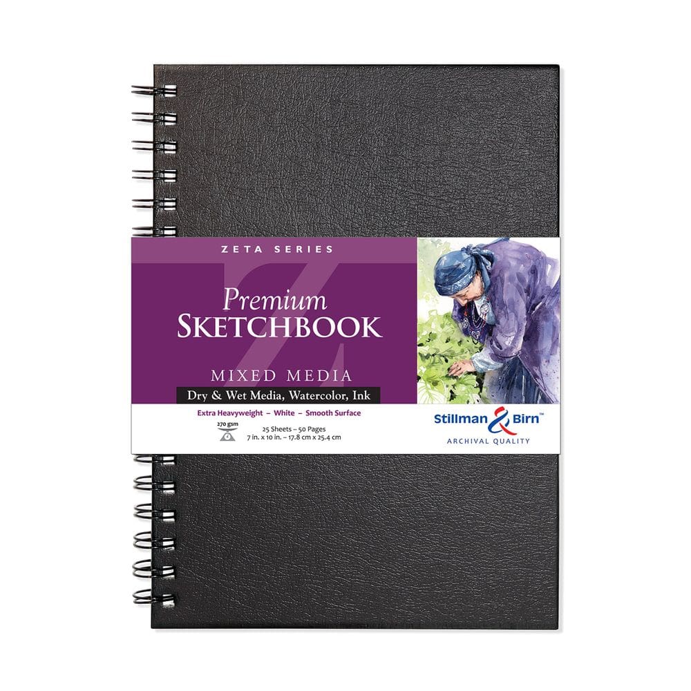 Caderno de esboços Stillman & Birn Zeta Series 18x25cm 270gsm branco