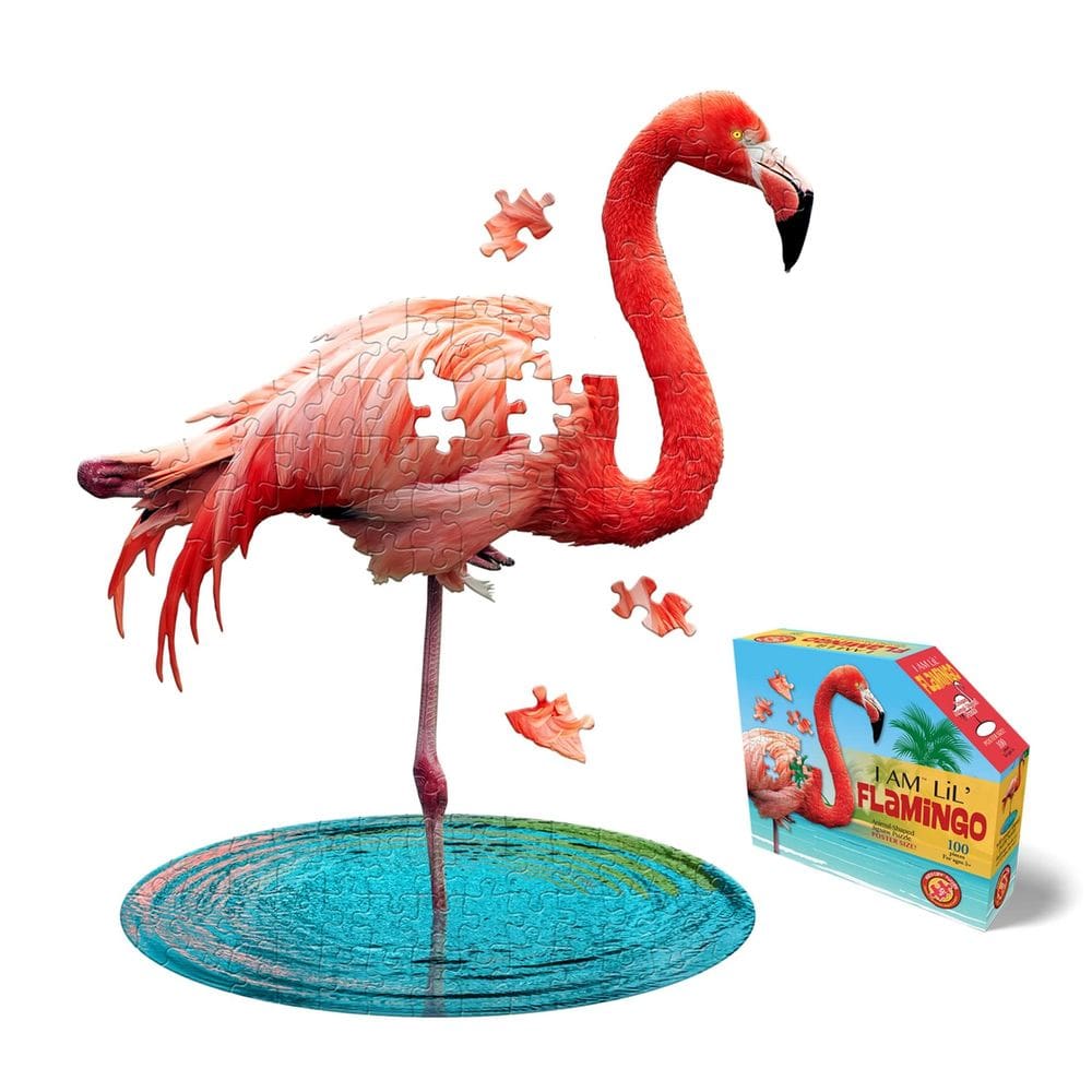 Quebra-cabeça Madd Capp Lil` Flamingo 100 peças para maiores de 5 anos