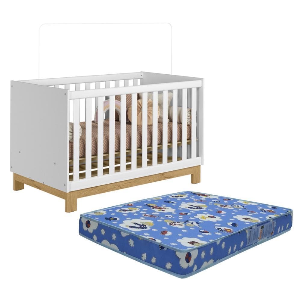 Berço Mini Cama Q Encanto Slim com Colchão Baby Physical - Qmovi