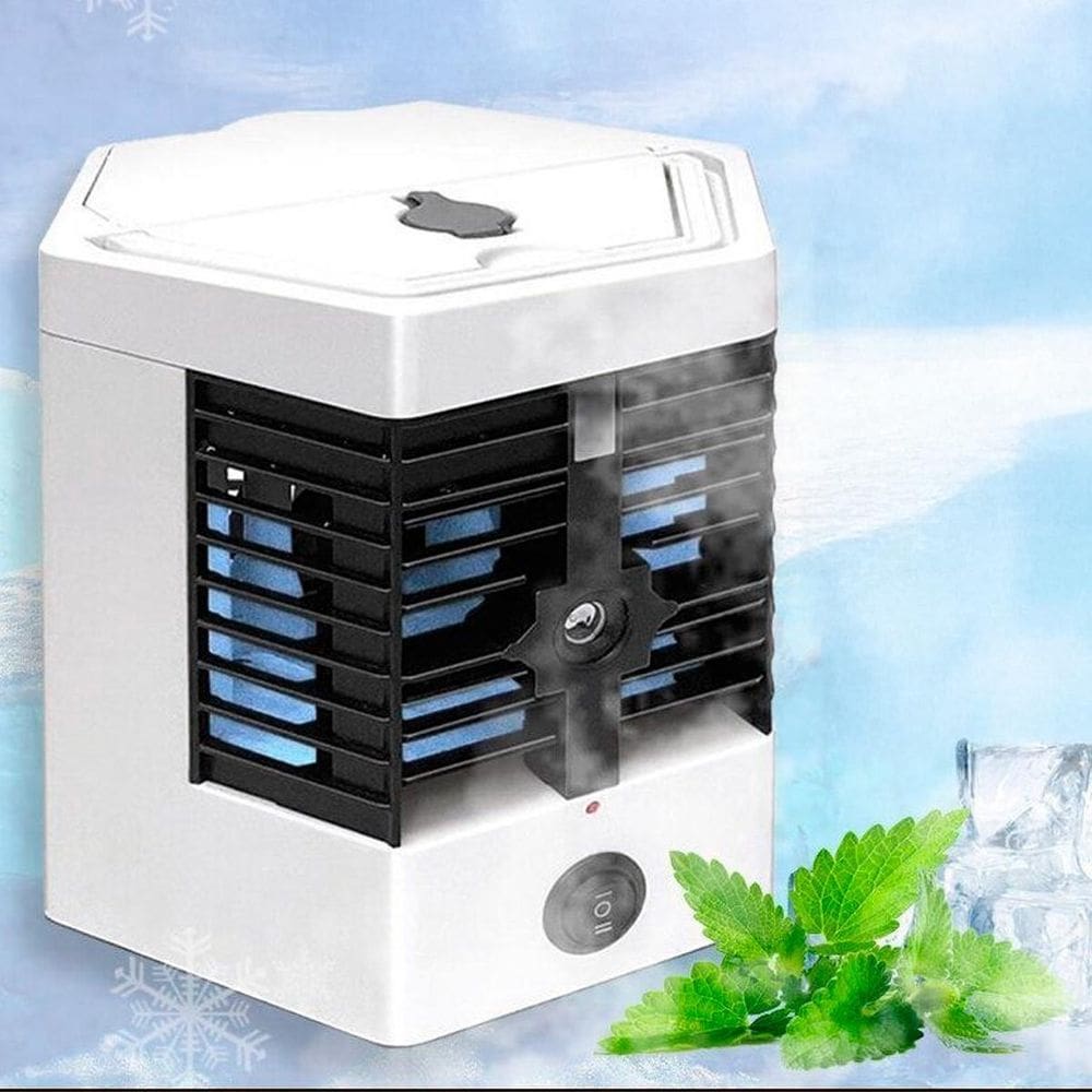 Mini Ar Condicionado Usb Portátil Com Ventilador Quartos