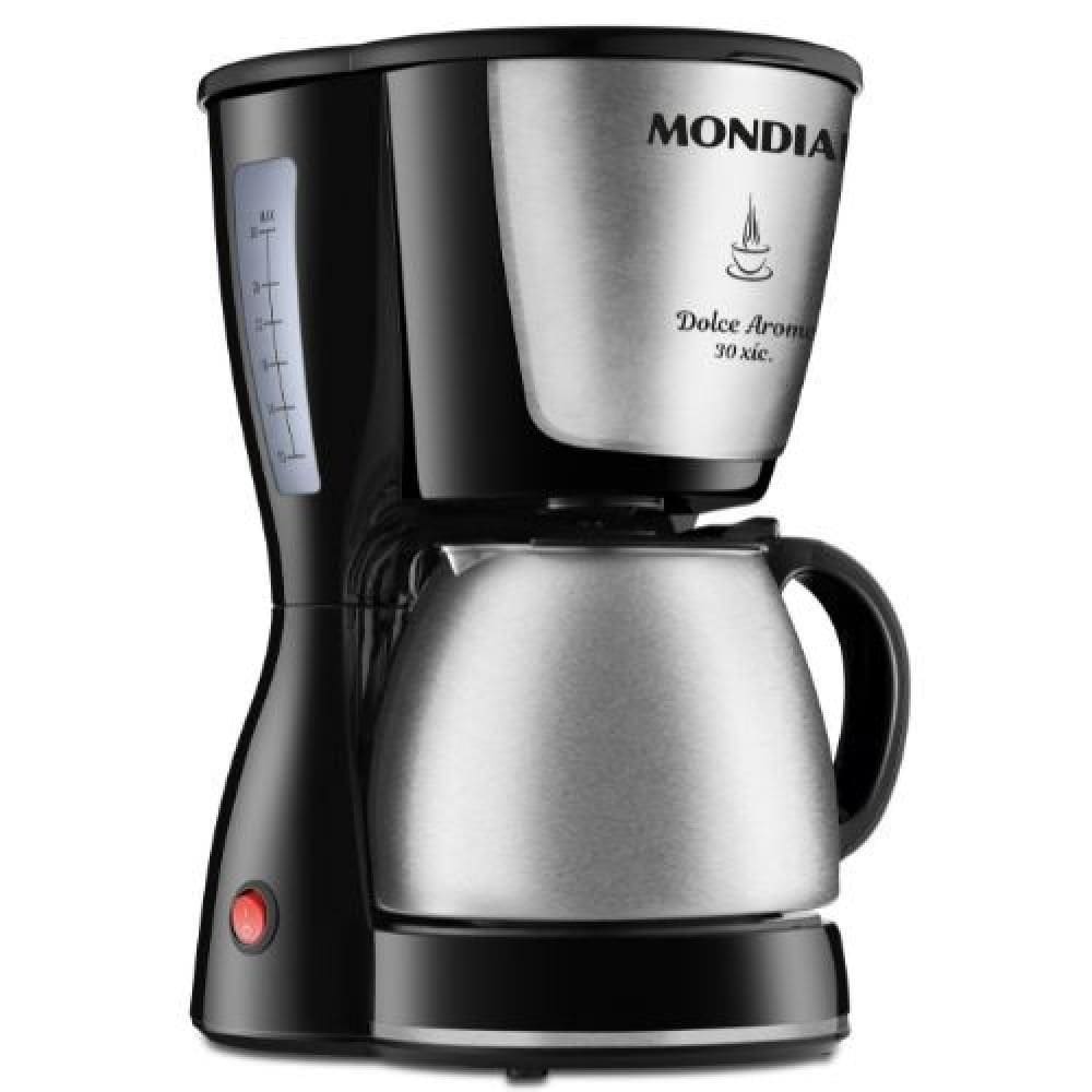 Cafeteira Mondial C37 Jarra Inox 30 Xícaras 800W Preta 110V