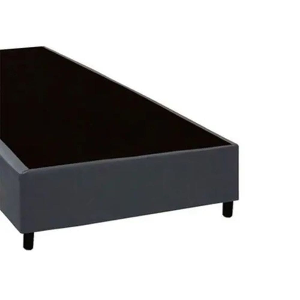 Cama Box Solteiro Cinza Suede Premium 40x88x188 - FA Elegante