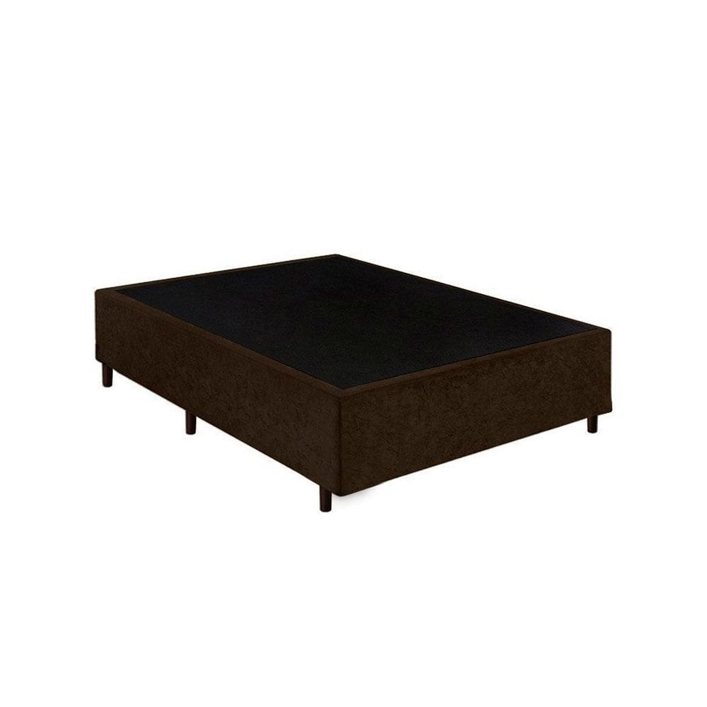 Cama Box Casal Marrom Suede Premium 40x138x188 - FA Elegante