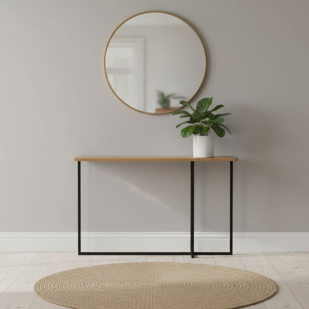 Aparador Apollo Em Aço Carbono E Tampo Mdf Naturale