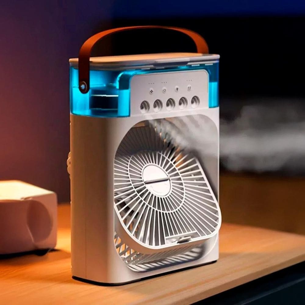 Mini Ventilador Climatizador Portátil Usb Com Água Refrescar