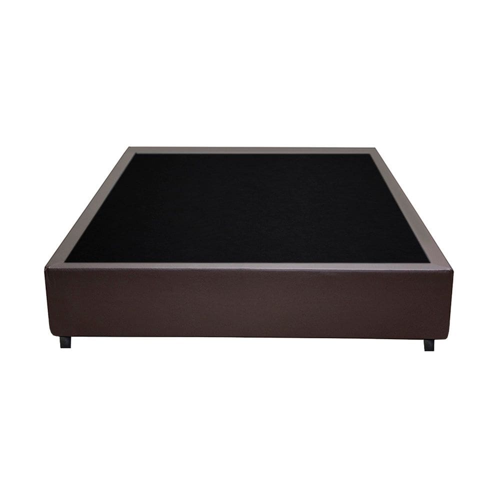 Cama Box Casal Marrom Sintetico Premium 40x138x188 - FA Elegante