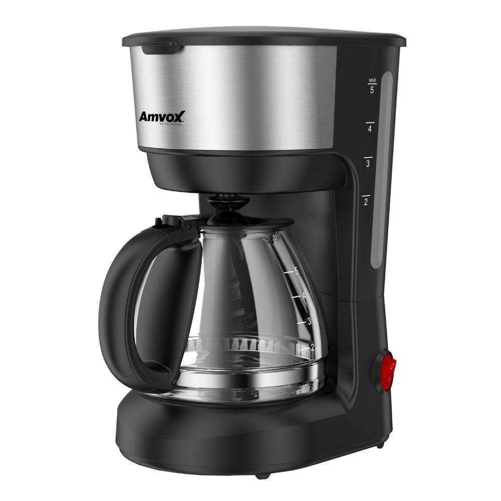 Cafeteira Elétrica Amvox ACF227 18 Xícaras Preta-inox 220V