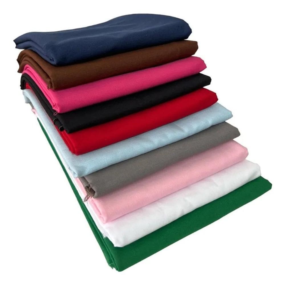 Tecido Tricoline Liso 100% Algodão  1 Azul-Claro