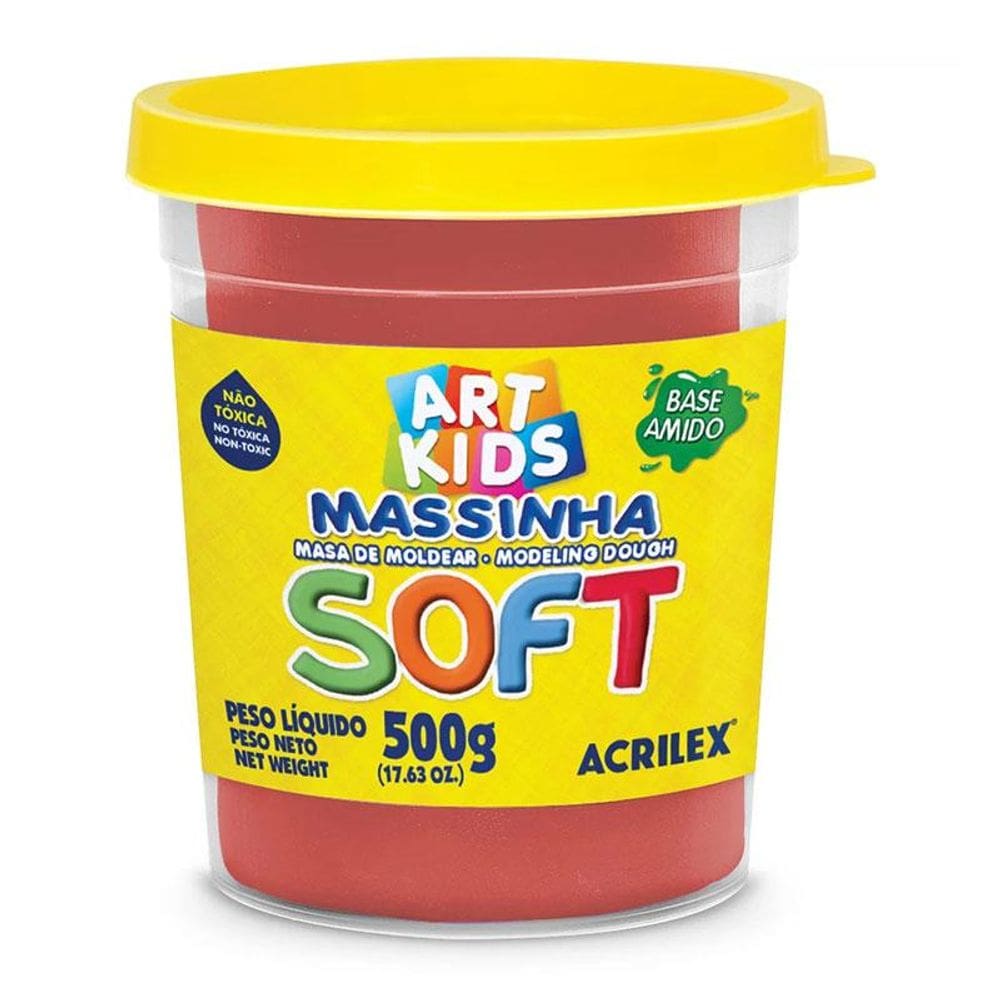Massa de modelar Soft 500g Vermelho 103 Acrilex