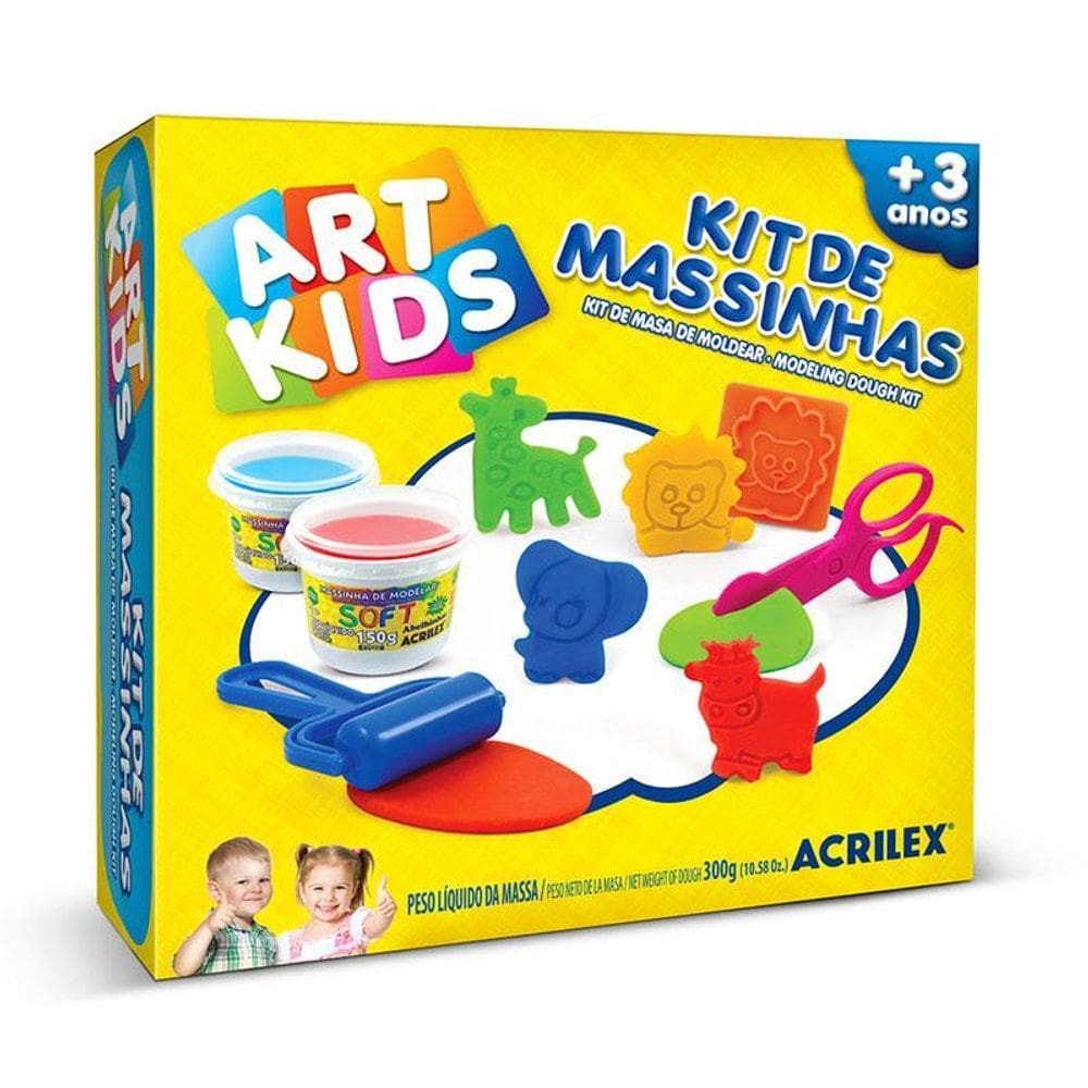 Massinha kit Massa de Modelar 7 Art Kids 40007 Acrilex