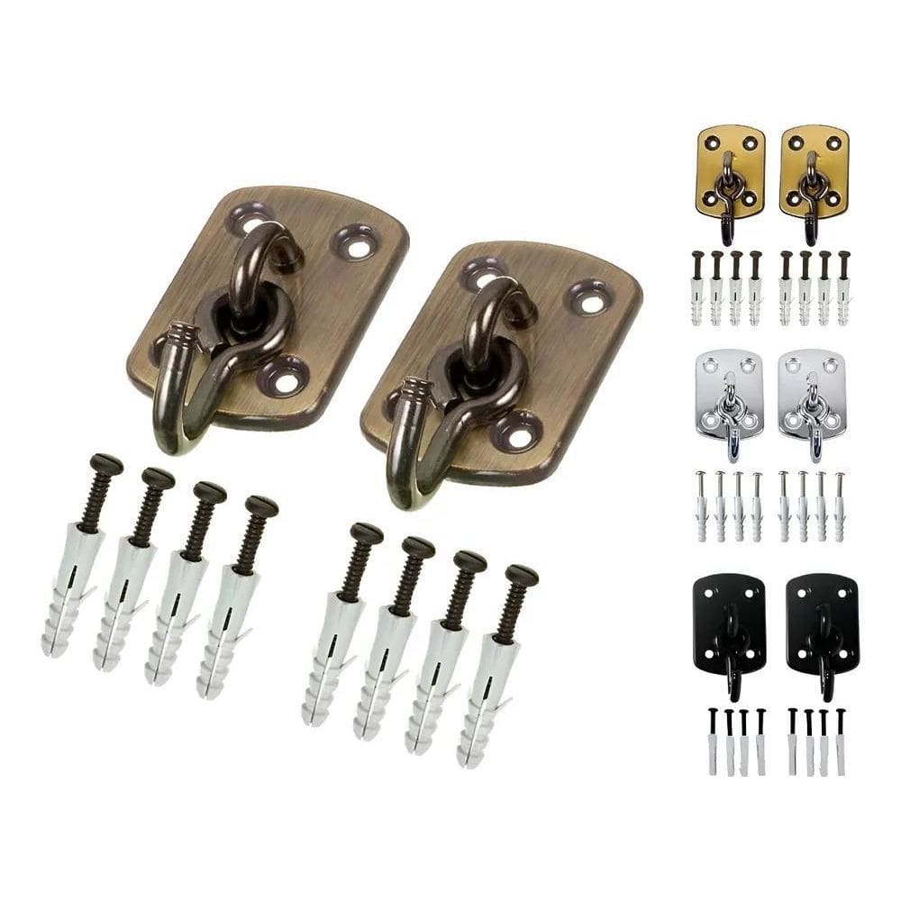 Gancho De Rede Armador Aço Para Rede Dor Amarelo Ouro