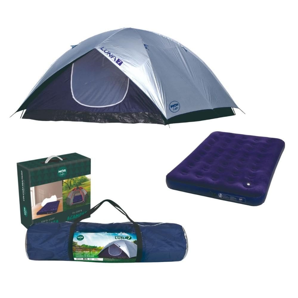 Barraca Luna 7 Pessoas Acampamento Colchão Casal Mor