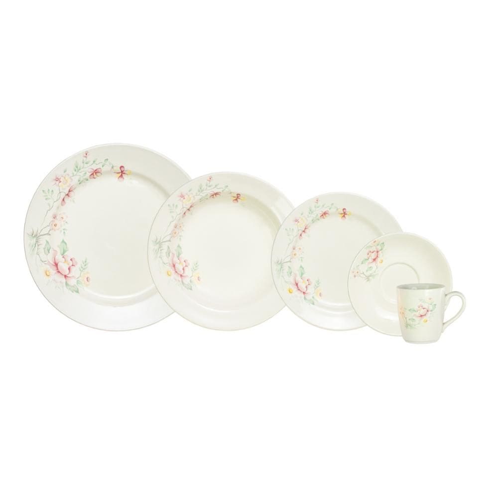 Jogo de Jantar Primavera Suave 40 Peças Porcelana Schmidt