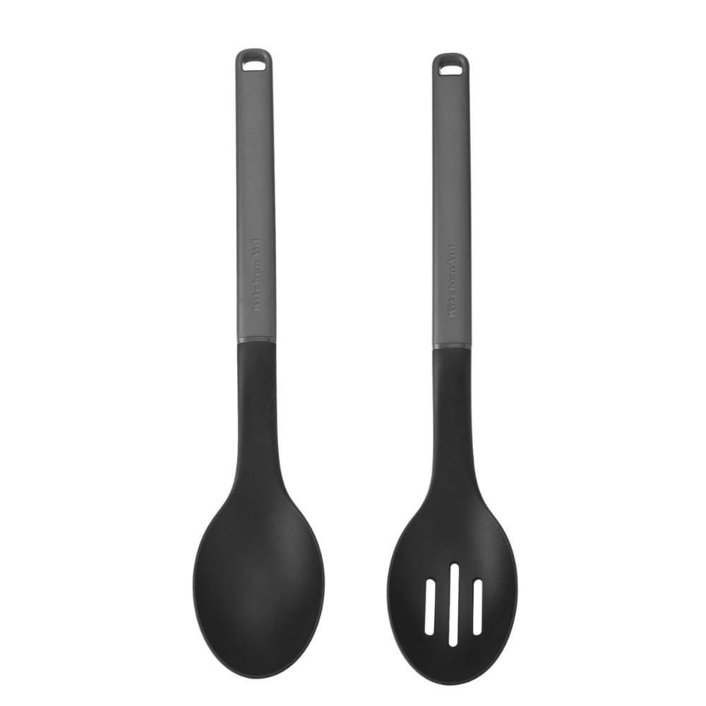 Jogo Colher Perfurada e Sólida Multiuso Cinza KitchenAid