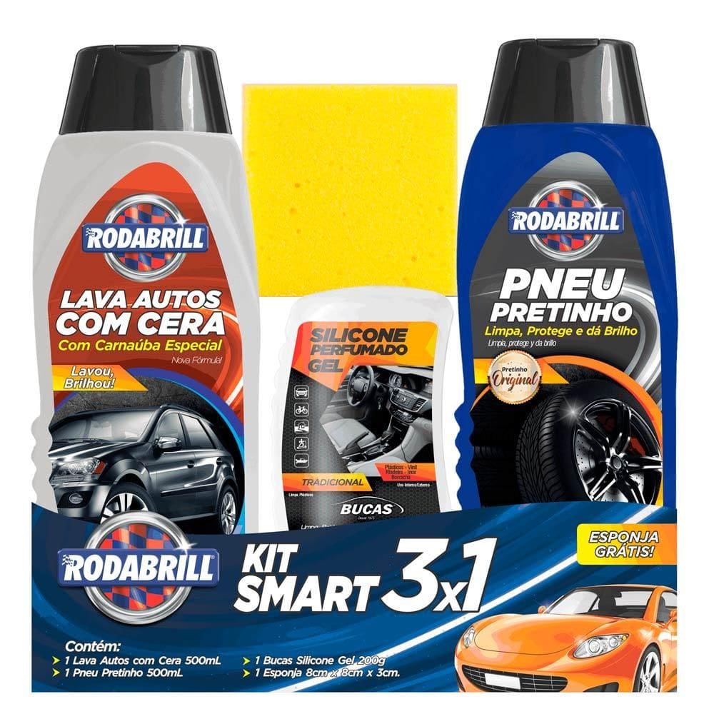 Kit Automotivo de Limpeza Smart 3X1 Rodabrill