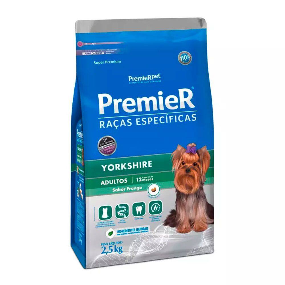 Ração Premier Raças Específicas Yorkshire Cães Adultos Frango 2,5kg