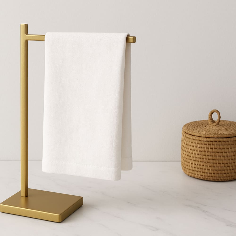 Toalheiro de Bancada Aço Inox - Dourado