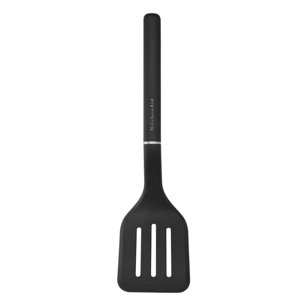 Espátula Perfurada 35cm Cozinha em Nylon Preta KitchenAid