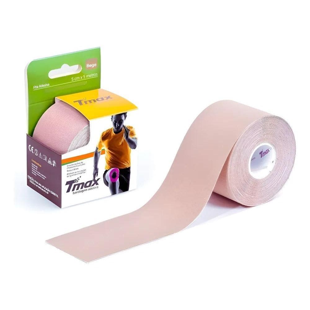 Fita Tape Bandagem Adesiva Elástica Tmax - B Bege