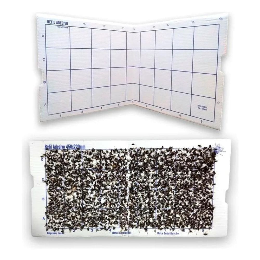 Refil 450X220Mm-Armadilha Luminosa Mata Mosca Mosquito C/10