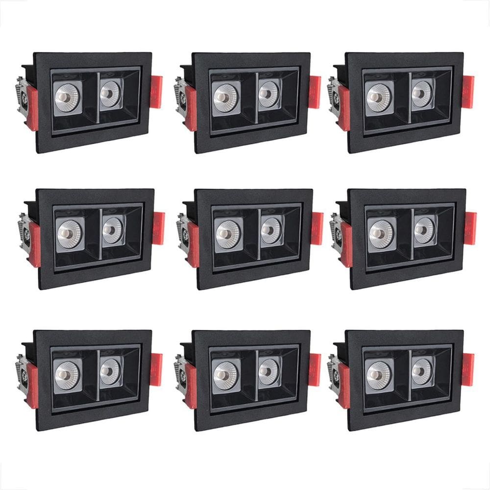 Kit 9 Spot Duplo Mini Embutir Led Downlight Mini 3000K Bet56
