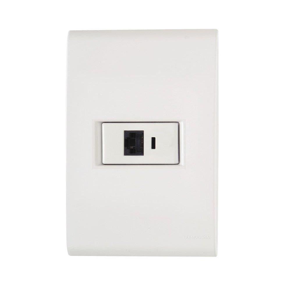 Tomada Tramontina Rj45 Categoria 6 Com Placa Branca