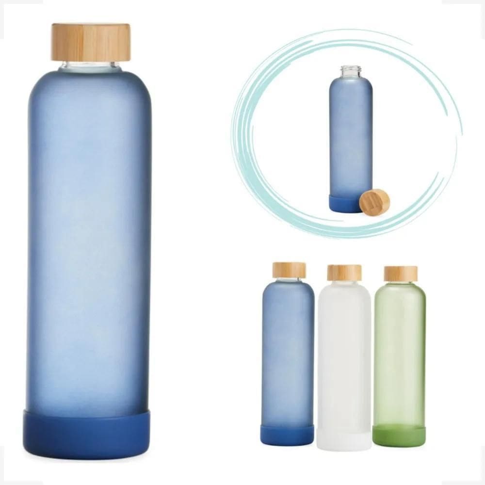 2X Garrafa De Vidro 1 Litro Grande Resistente Agua Chá Suco