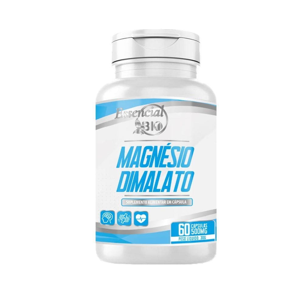 Magnésio Dimalato 500Mg 60 Cápsulas Essencial Bio