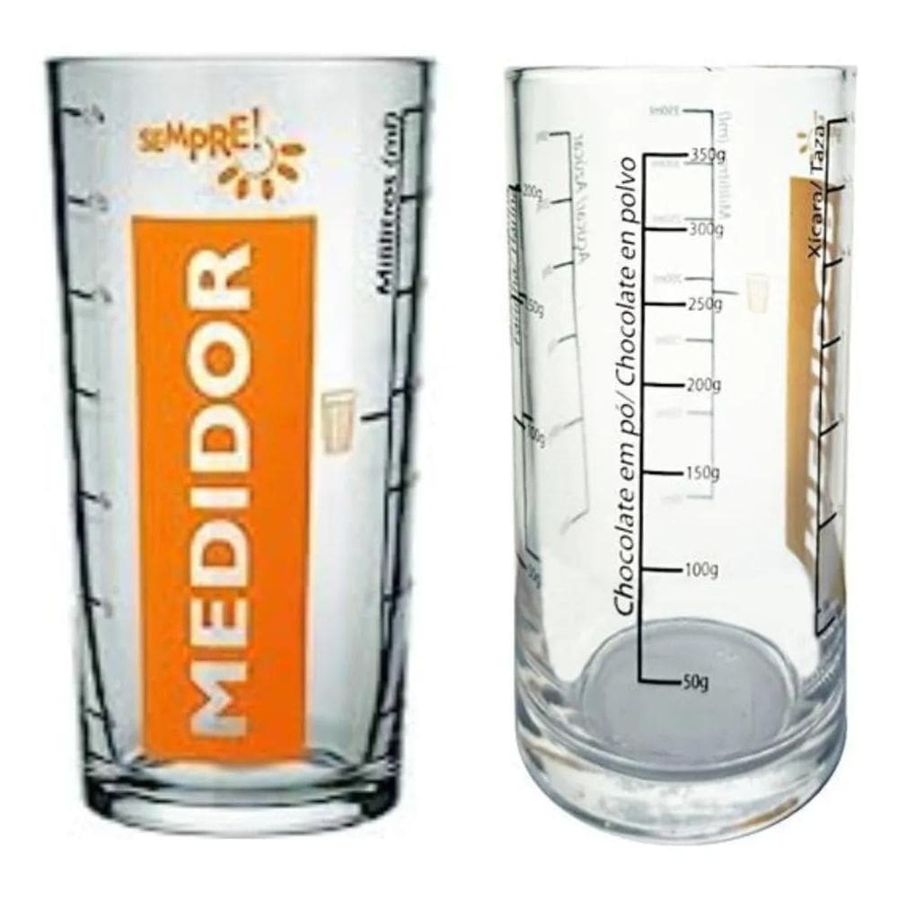 Copo De Vidro Medidor Preparo De Receitas Medida Certa Vidr