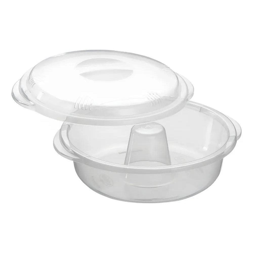 10X Forma De Pudim Para Microondas Com Tampa - Nitron Cor T