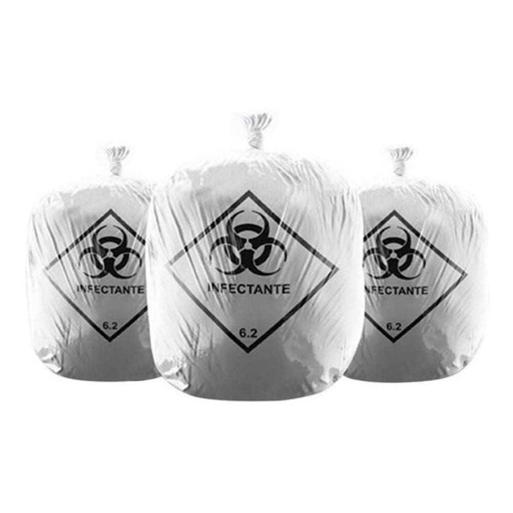 Saco De Lixo Infectante 50 Litros Branco