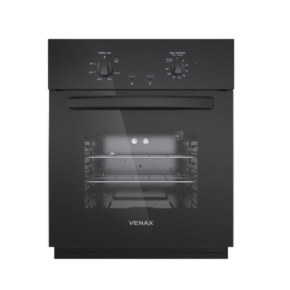 Forno de Embutir a Gás GLP 50 L Totale Nero GIII 220V Venax