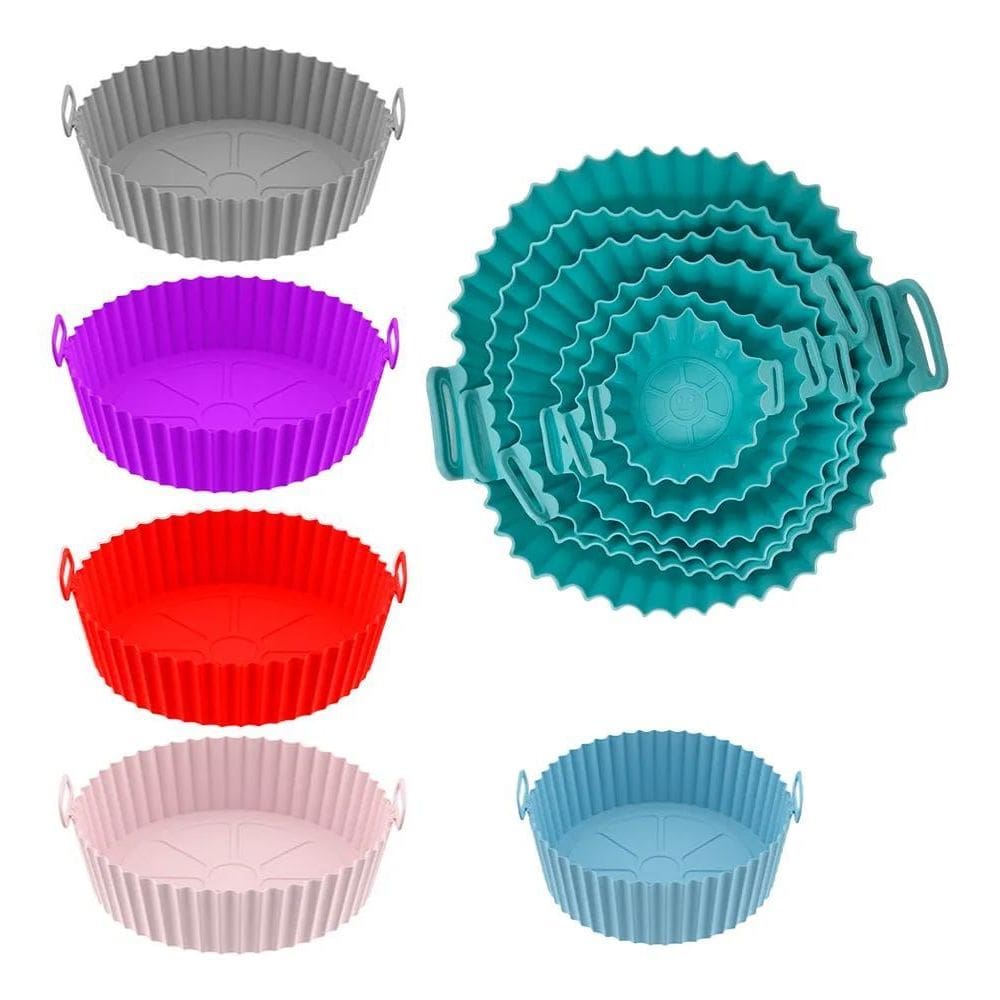 10X Cesto Forma De Silicone Airfryer 20Cm Antiaderente 6 Un