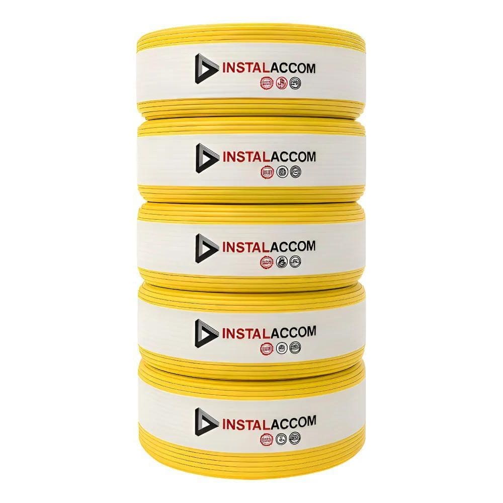 Fio Amarelo 1,5Mm Cabo Flexível Rolo 100M Eletrico 750V Fioc