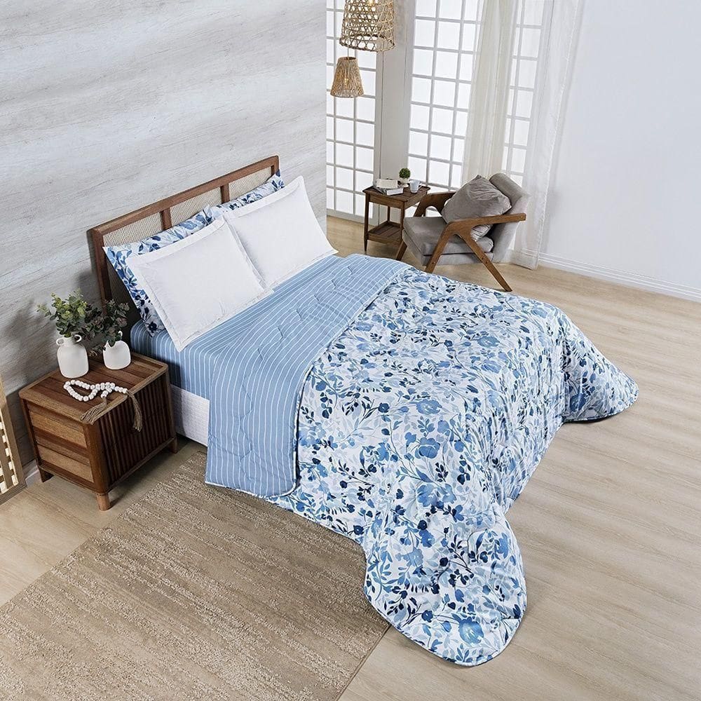 Edredom Afeto 400 Fios King 01 Peça 100% Poliéster - Lolli