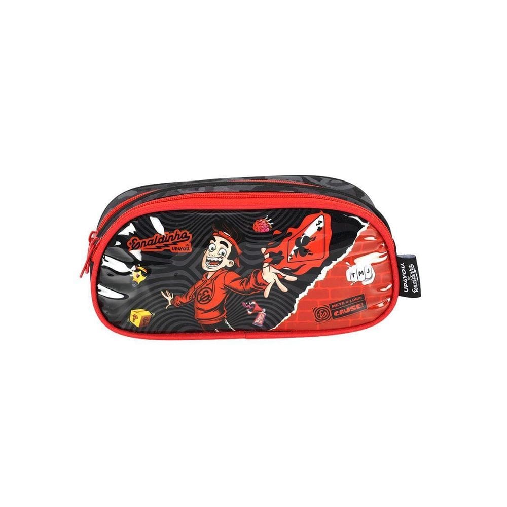 Estojo Duplo Youtuber Enaldinho Juvenil Escolar Meninos