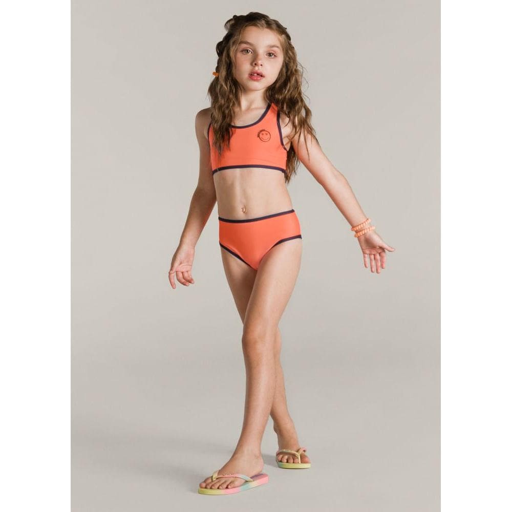 Biquíni em malha UV Infantil menina Brandili