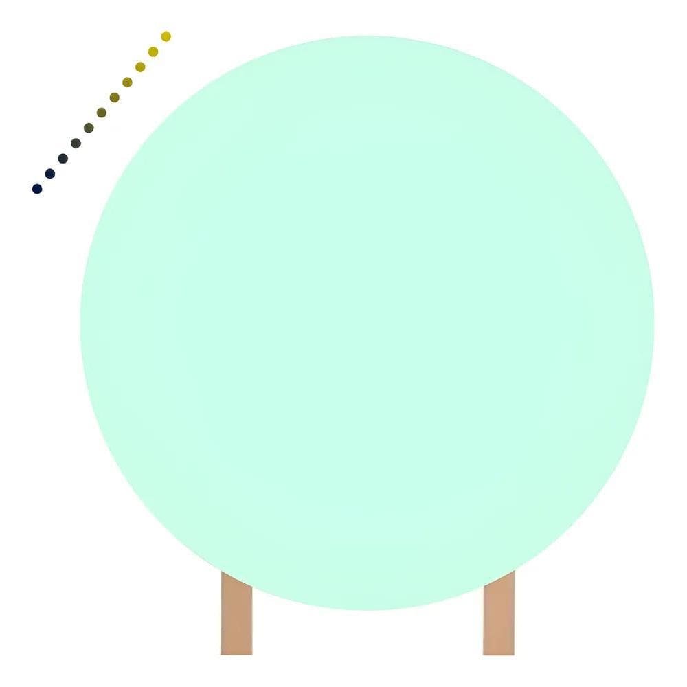 Capa Para Painel Redondo Lisas 1 Verde Bebê/Águ