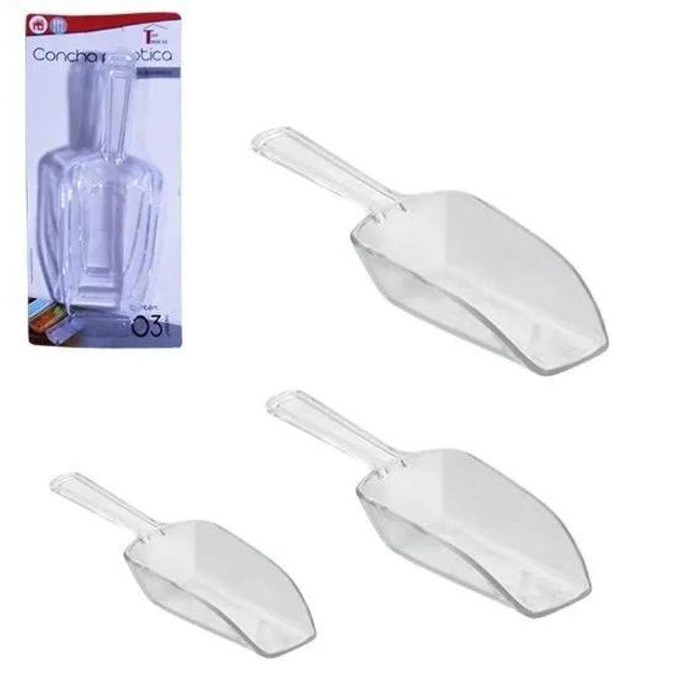 10X Pa Pegador De Gelo De Acrilico Multiuso Kit Com 3 Pecas