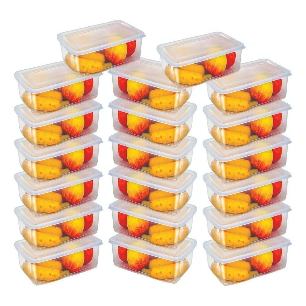 Kit 20 Potes 500 Ml Transparente Marmita Fitnees Bpa Free Sc